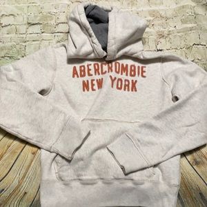 Abercrombie Muscle Hoodie sweatshirt light gray size large